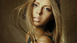 Sexy Slim Tanned Blue-eyed Long-haired Blonde Teen Girl Wallpaper #6070