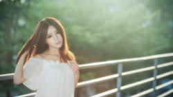 Slim Long-haired Zhang Qi Jun Taiwanese Brunette Asian Model Teen Girl Wallpaper #034