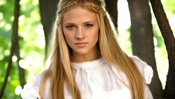 Tiny Blue-eyed Long-haired Catherine in San Diego Blonde Teen Model Girl Wallpaper #002